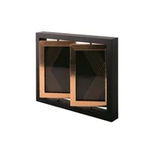 Ramki na zdjęcia - Ramka na zdjęcia podwójna czarno-złota - miniaturka - grafika 1