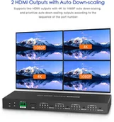 Rozgałęźniki - PremiumCord HDMI2.0 matrix switch 4:4 , rozlišení 4K@60Hz, HDR YUV4:4:4 - miniaturka - grafika 1