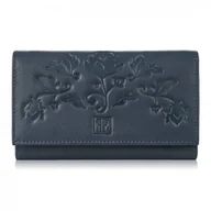 Portfele - Granatowy Skórzany Portfel Damski Paolo Peruzzi  T-45-Db - miniaturka - grafika 1