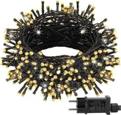 Oświetlenie świąteczne - Lampki choinkowe Springos Lampki choinkowe 500 led biały ciepły 27,5 m 8 funkcji świecenia, oświetlenie świąteczne IP44 UNIWERSALNY - miniaturka - grafika 1