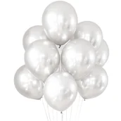 Wesele i ślub - Balony Metaliczne Białe Zestaw Balonów 25szt Do Dekoracji Na Ślub Komunię - miniaturka - grafika 1