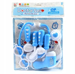 NIEBIESKI ZESTAW LEKARZA MAŁY DOKTOR SZPITAL DLA LALEK MISIÓW - Zabawy w naśladowanie dorosłych - miniaturka - grafika 1