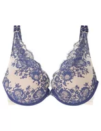 Biustonosze - Women'secret Biustonosz Push UP Halter, Niebieski nadruk, C - miniaturka - grafika 1