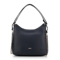 Torebki damskie - Damska torba – plecak ze skóry ekologicznej granatowa - miniaturka - grafika 1