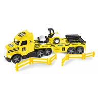 Samochody i pojazdy dla dzieci - Magic Truck Technic laweta z walcem 36451 Wader - miniaturka - grafika 1