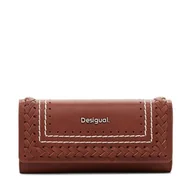 Portfele - Duży Portfel Damski Desigual 25SAYP21 Brązowy - miniaturka - grafika 1