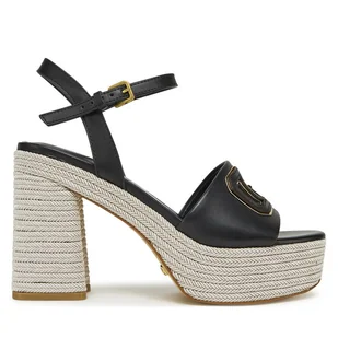 Espadryle Guess FLJFML LEA03 Czarny - Espadryle damskie - miniaturka - grafika 1