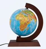 Globusy - Globus fizyczny drewniana opr. podświet. 25cm Sk - miniaturka - grafika 1