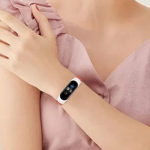 Strap Fabric opaska do Xiaomi Mi Band 6 / 5 / 4 / 3 pleciony materiałowy pasek bransoletka pomarańczowy - Akcesoria do smartwatchy - miniaturka - grafika 7