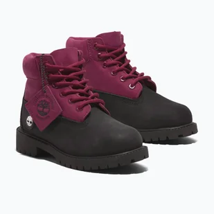 Buty dziecięce Timberland Premium 6 In Lace black nubuck/dark pink - Botki damskie - miniaturka - grafika 1
