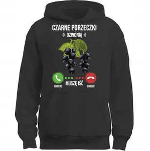 BLUZA Z KAPTUREM CZARNE PORZECZKI DZWONIĄ MUSZĘ IŚĆ SUPER PREZENT - Bluzy męskie - miniaturka - grafika 1