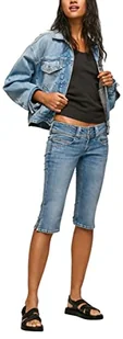 Pepe Jeans Szorty damskie Venus Crop, Niebieski (Denim-pe8), 29W - Spodenki damskie - miniaturka - grafika 1