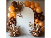 Balony i akcesoria - Biały pokrowiec na stelaż z łukiem - 200 x 100 cm - 1 szt. - miniaturka - grafika 1