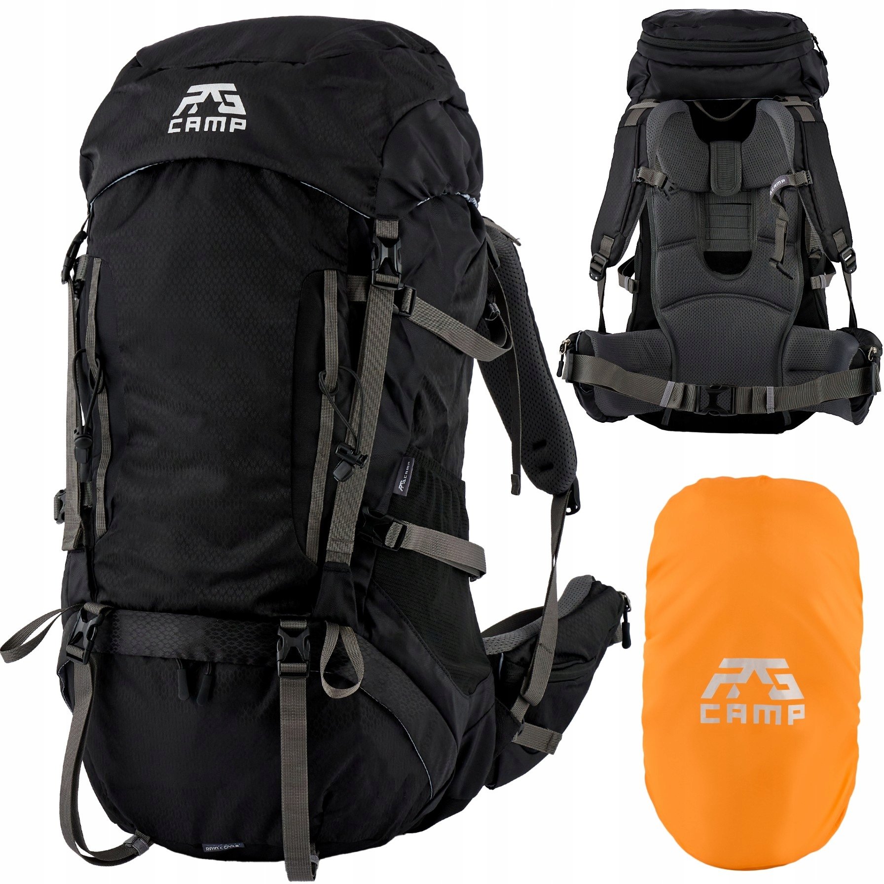 Plecak turystyczny trekkingowy 60l podróżny górski Rg Camp Trekking czarny