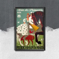 Plakaty - Plakat w stylu vintage Feria Puerto De Santa Maria Hiszpania - miniaturka - grafika 1