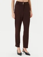 Spodnie damskie - Liu Jo Sport Spodnie materiałowe TF5106 F0778 Brązowy Regular Fit - miniaturka - grafika 1