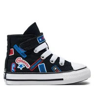 Buty dla chłopców - Trampki Converse Chuck Taylor All Star Easy On Stickers A06357C Czarny - miniaturka - grafika 1