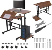 Części i akcesoria do laptopów - Mobilne biurko stolik na laptop Maclean MC-124 B - miniaturka - grafika 1