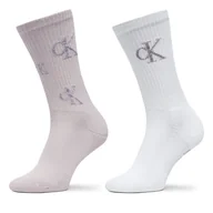 Skarpetki damskie - Zestaw 2 par wysokich skarpet damskich Calvin Klein Jeans 701229465 Fioletowy - miniaturka - grafika 1