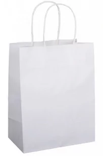 Torebka na prezenty KRAFT papierowa 24x12x31cm gr. 110G/M2 biała - Opakowania i torebki na prezenty - miniaturka - grafika 1