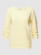 Bluzy damskie - Bluza z rękawami o długości 3/4 w jednolitym kolorze - miniaturka - grafika 1