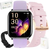 Smartwatch - Rubicon RNCF31 black / 3 paski - miniaturka - grafika 1