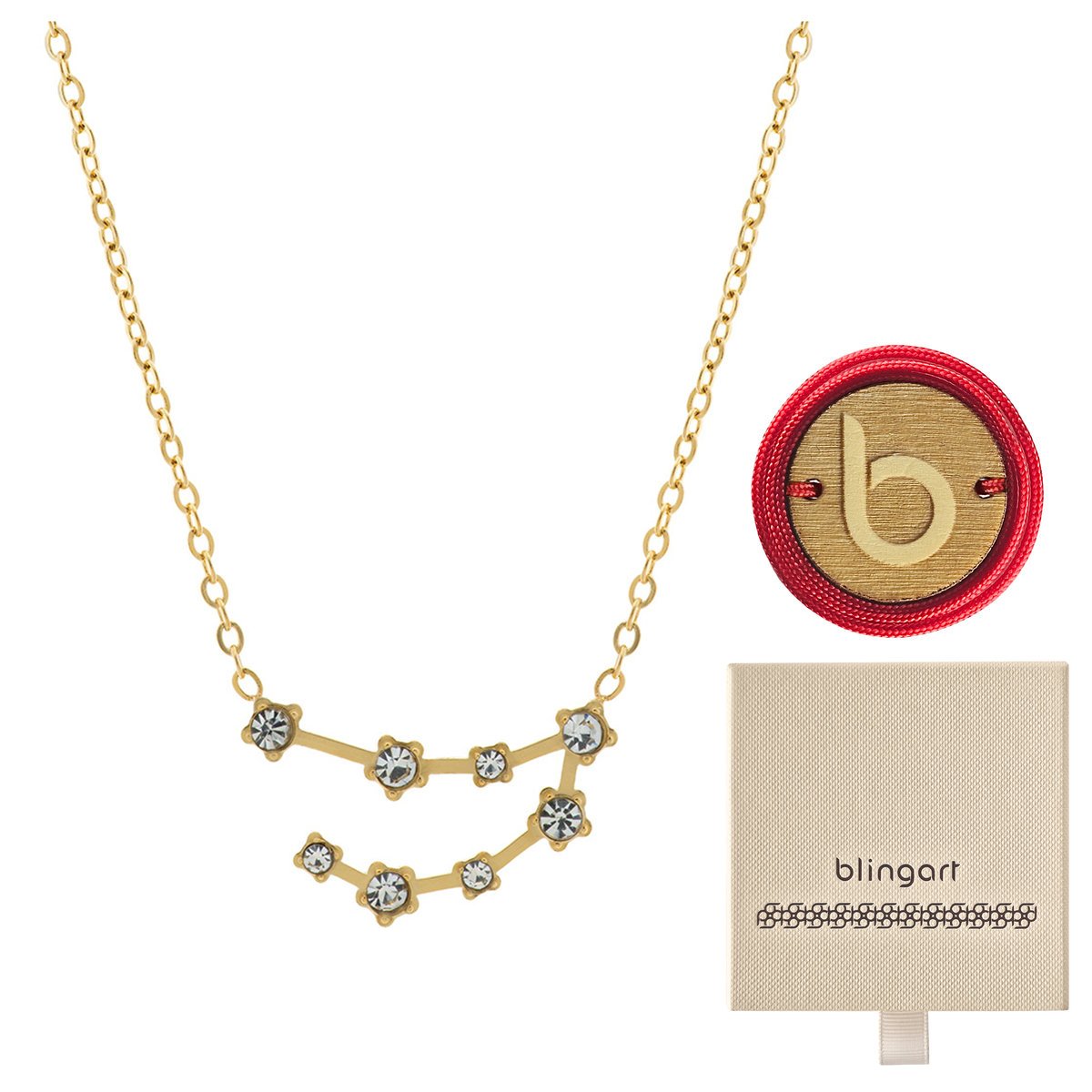 Naszyjnik łańcuszek celebrytka KONSTELACJA KOZIORO