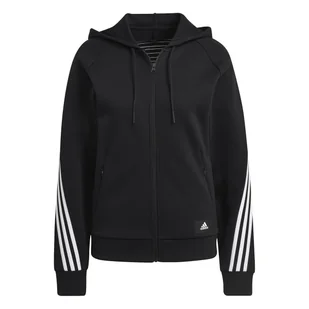 Bluza z kapturem damska adidas FUTURE ICONS 3-STRIPES czarna H57287-XS - Bluzy damskie - miniaturka - grafika 1