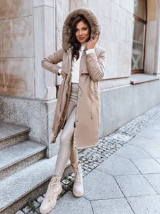 Kurtka zimowa damska parka LUSTER beżowa Dstreet TY3958-L - Kurtki damskie - miniaturka - grafika 1