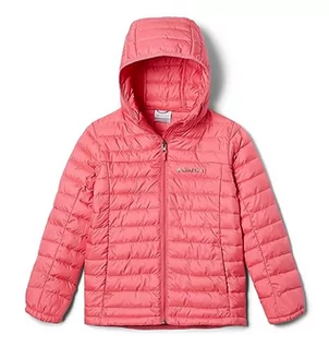 Kurtki i płaszcze dla dziewczynek - Columbia Dziewczęca kurtka puchowa z kapturem, różowa kamelia, XL - grafika 1