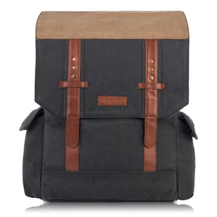 PLECAK MĘSKI NA LAPTOPA A4 ZE SKÓRY WEGAŃSKIEJ PAOLO PERUZZI E-03-MC - Torby na laptopy - miniaturka - grafika 1