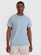 Koszulki męskie - 4F Koszulka męska t-shirt bawełniany 4FWSS25TTSHM2074-34S Niebieski Roz. S - miniaturka - grafika 1