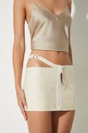 Spódnice - Fila spódnica Fila x Aries Logo Elastic Skirt kolor beżowy mini ołówkowa 42PS24SK018572690269 - miniaturka - grafika 1