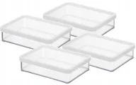 Pojemniki kuchenne - ROTHO ZESTAW 4 POJEMNIKÓW NA ŻYWNOŚĆ ARTYKUŁY SYPKIE 1L BIAŁY NISKI LOFT - miniaturka - grafika 1