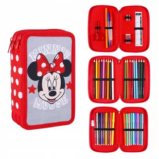 CERDA Life's Little Moments - Etui szkolne 3 przegródki Dziewczynka Myszka Minnie - oficjalna licencja Disney, Wielobarwny, Klasyczny - Etui na dokumenty i karty - miniaturka - grafika 1
