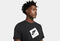 Koszulki męskie - Nike Air Jordan Jumpman Box Crew Tee Black - miniaturka - grafika 1