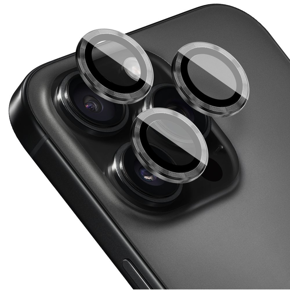 Osłona aparatu, szkło 9H do iPhone 16 Pro, 1 zestaw, czarna