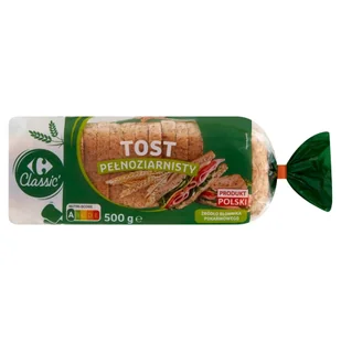 Carrefour Classic Tost pełnoziarnisty 500 g - Inne pieczywo - miniaturka - grafika 1