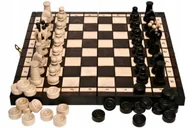 Gry planszowe - Szachowarcaby DREWNIANE Midgard 30 cm - 2 gry w 1 - miniaturka - grafika 1