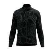 Kurtki męskie - COMPRESSPORT Kurtka biegowa męska HURRICANE WINDPROOF JACKET AURORA black/aurora - miniaturka - grafika 1