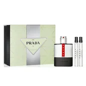 Zestawy perfum męskich - Prada Luna Rossa Carbon EDT 100ml+10ml+10ml - miniaturka - grafika 1