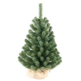 CHOINKA SZTUCZNA mała na szafkę GĘSTY ŚWIERK JUTA 70 cm/choinkowo - Choinki - miniaturka - grafika 1