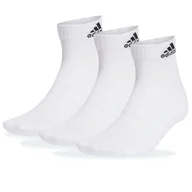 Skarpetki męskie - Skarpety adidas Sportswear Cushioned Sportswear Ankle Socks 3 Pairs HT3441 - białe - miniaturka - grafika 1