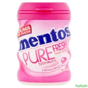 Gumy do żucia, lizaki, dropsy - Mentos Pure Fresh Tutti Frutti Butelka 60g - miniaturka - grafika 1