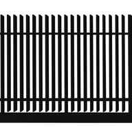 Ogrodzenia - Polbram Brama przesuwna Negros 4x1,5 m prawa czarna automat - miniaturka - grafika 1
