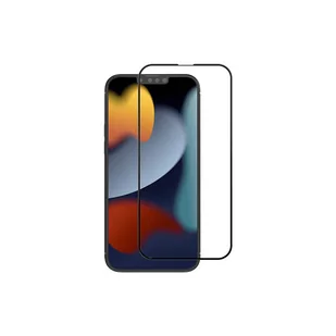 Crong 7D Nano Flexible Glass niepękające szkło ochronne hybrydowe 9H iPhone 13 Pro Max (czarna ramka) - Szkła hartowane na telefon - miniaturka - grafika 1