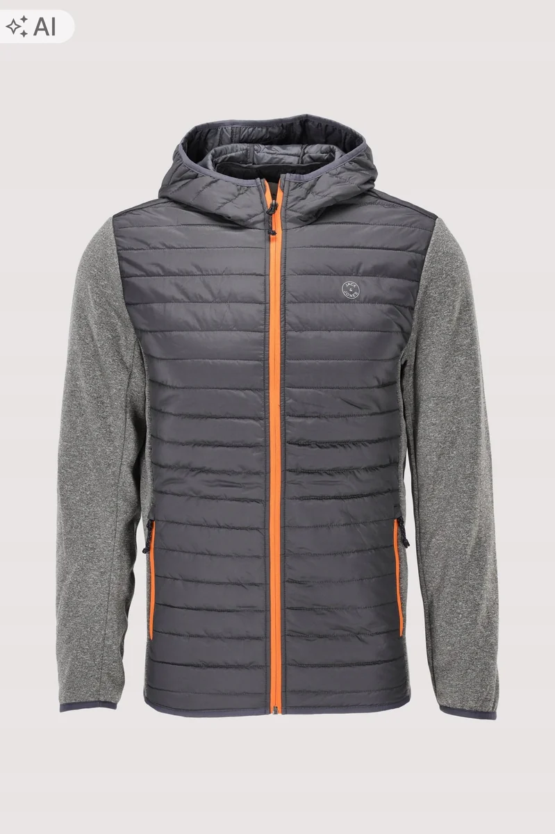JACK & JONES KURTKA MĘSKA PIKOWANA WIELOKOLOROWA Z KAPTUREM XL 22GA