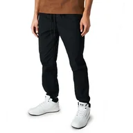 Spodnie sportowe męskie - Spodnie Champion C Logo Cotton Twill 218735-KK001 - czarne - miniaturka - grafika 1