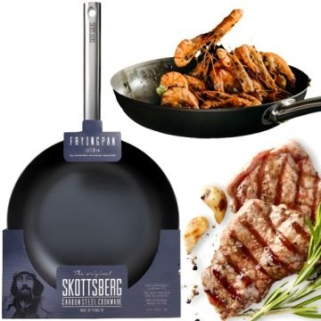 Skottsberg Patelnia Stalowa Węglowa Nonstick Indukcja Gaz Carbon Steel 24CM