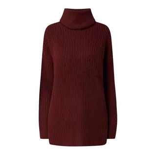 Swetry damskie - Sweter z wywijanym kołnierzem i prążkowaną fakturą model Sayla - Vero Moda - grafika 1